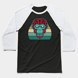 Monkey Retro Art Baseball T-Shirt